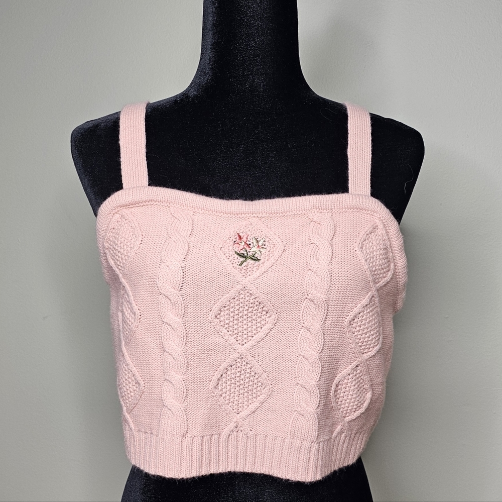 Almost Famous Knit Crop Top XL